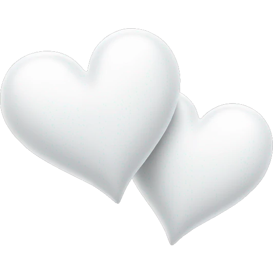 two white hearts  emoji