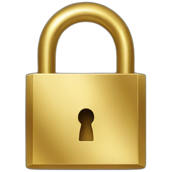 gold lock emoji