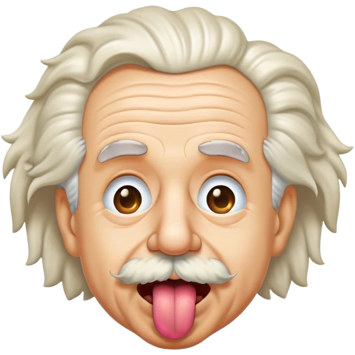 einstein sticking out his tongue freaky emoji