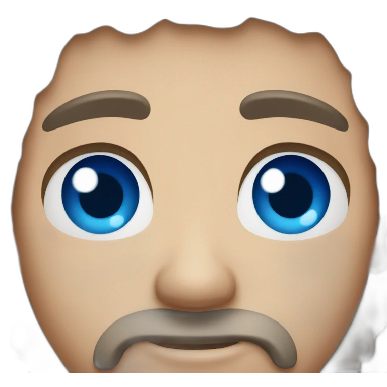 man with brown hair deep blue eyes emoji
