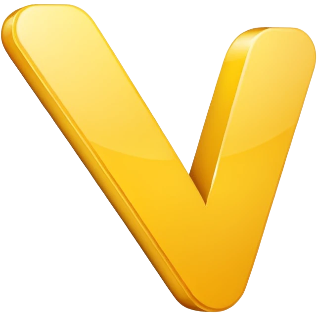 Желтая галочка без фона  emoji