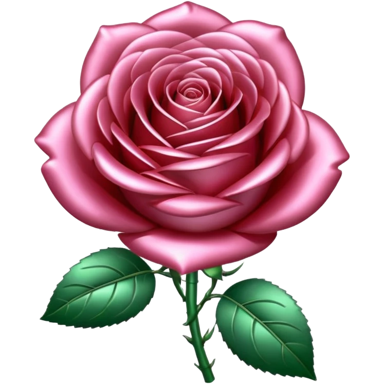 metallic chrome rose emoji