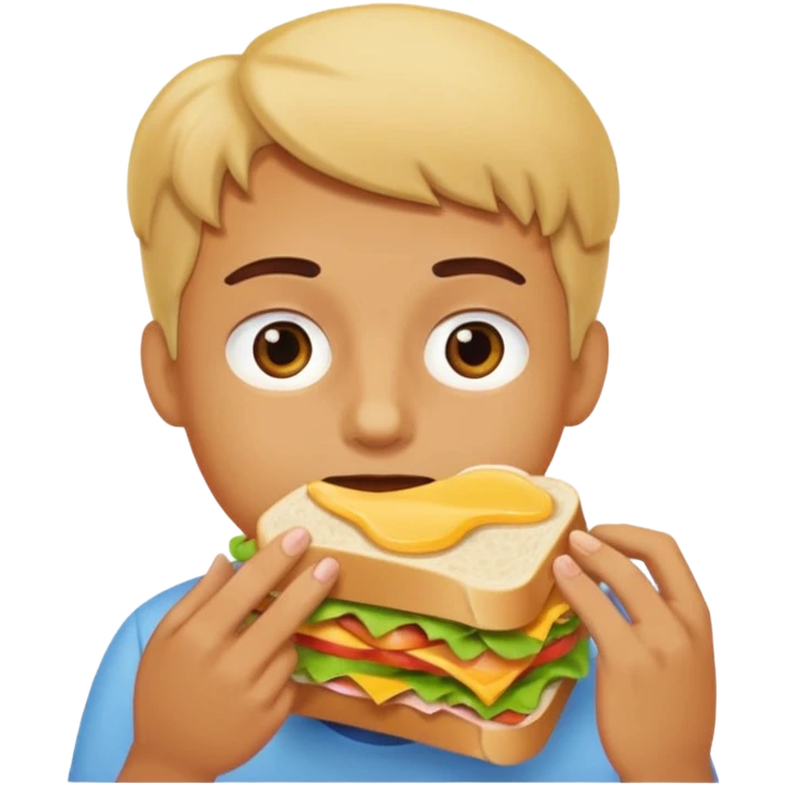 Create a person having lunch. emoji