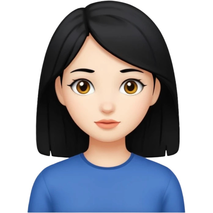 Black hair girl emoji