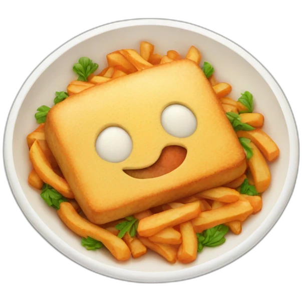 Dish of food emoji