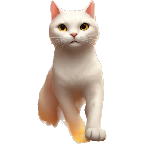 cat rising as a phoenix from the ashes emoji