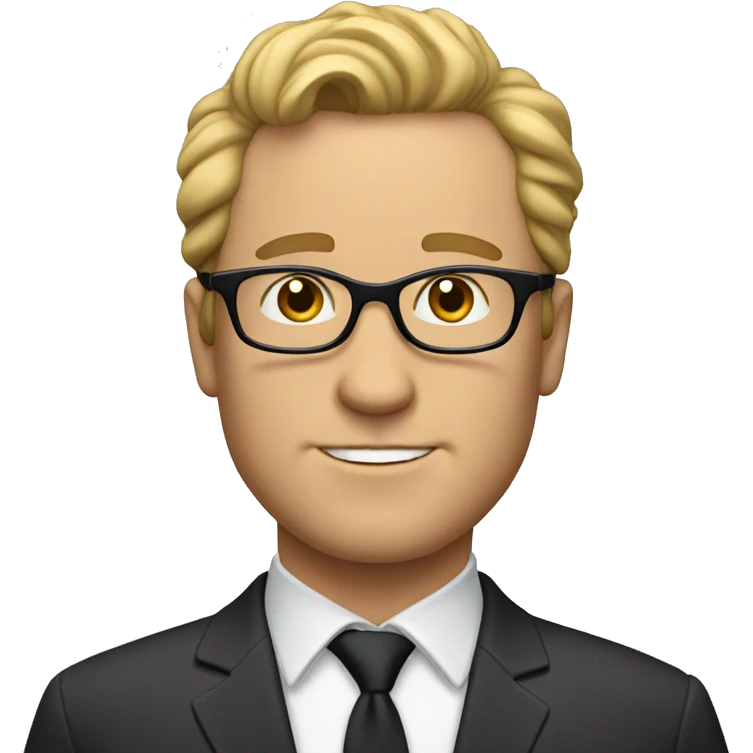white man with curve hair and glasses emoji