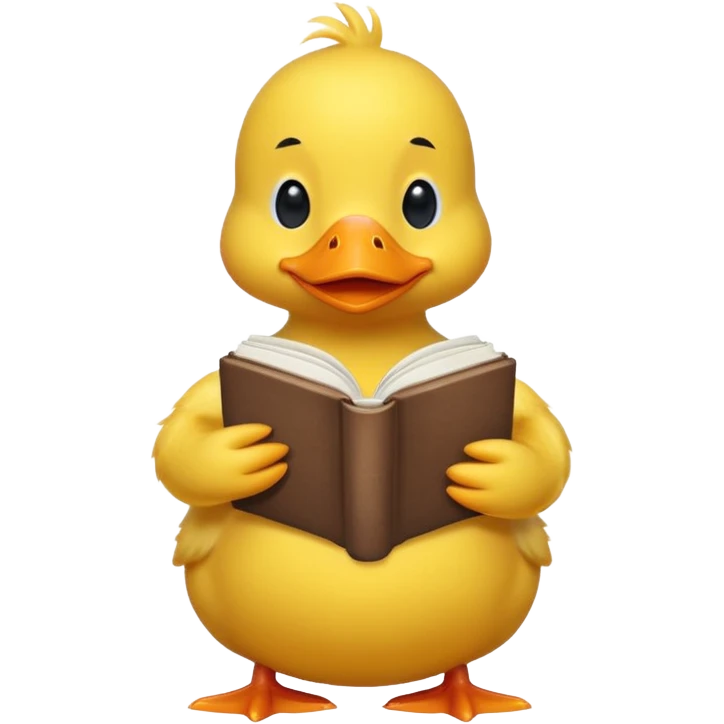 duck holding book emoji