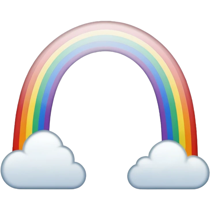 Rainbow in black and white emoji
