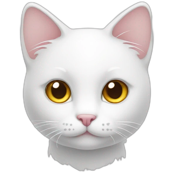 white cat kawaii emoji