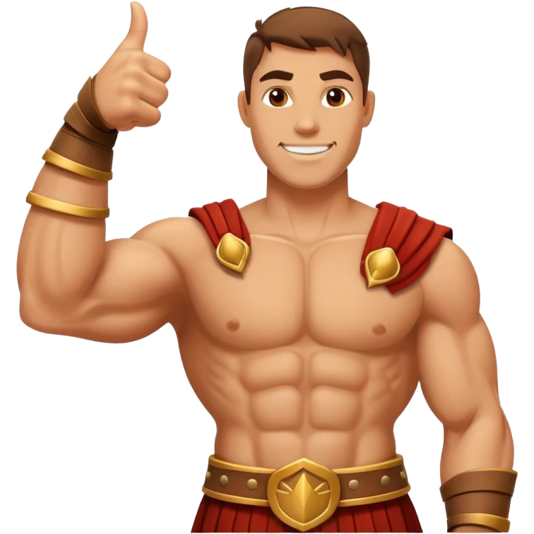 A Muscular Gladiator Arm only showing Thumbs up emoji