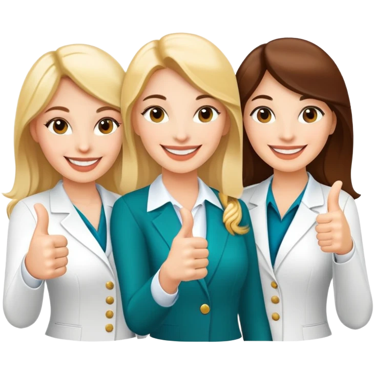 Three lady realtors doing thumbs up emoji