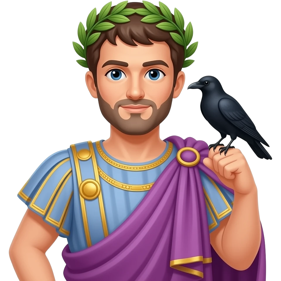 roman emperor with roman crow emoji