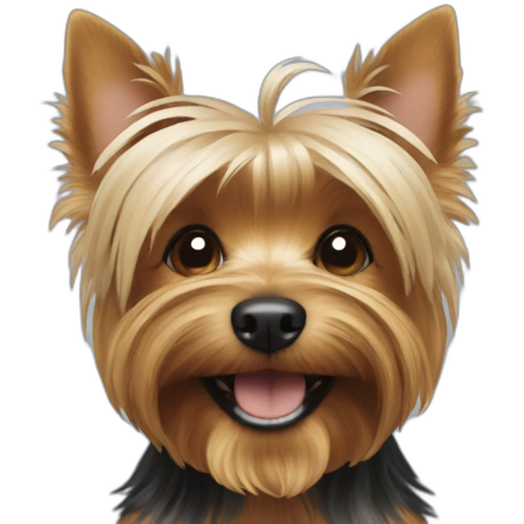 yorkshire terrier smiling emoji