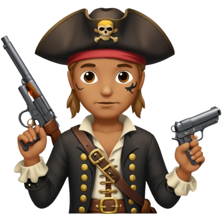 Pirate with gun  emoji