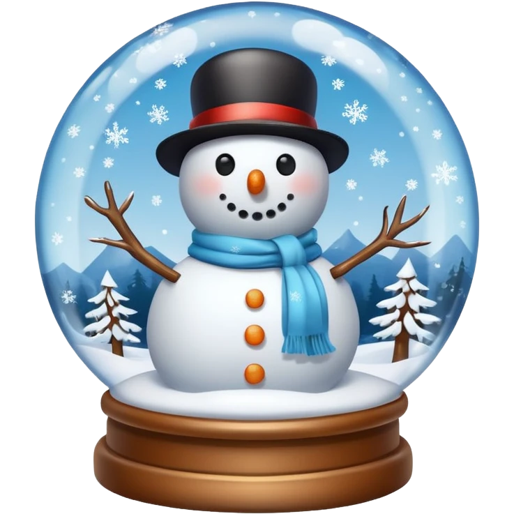 Snowman globe emoji