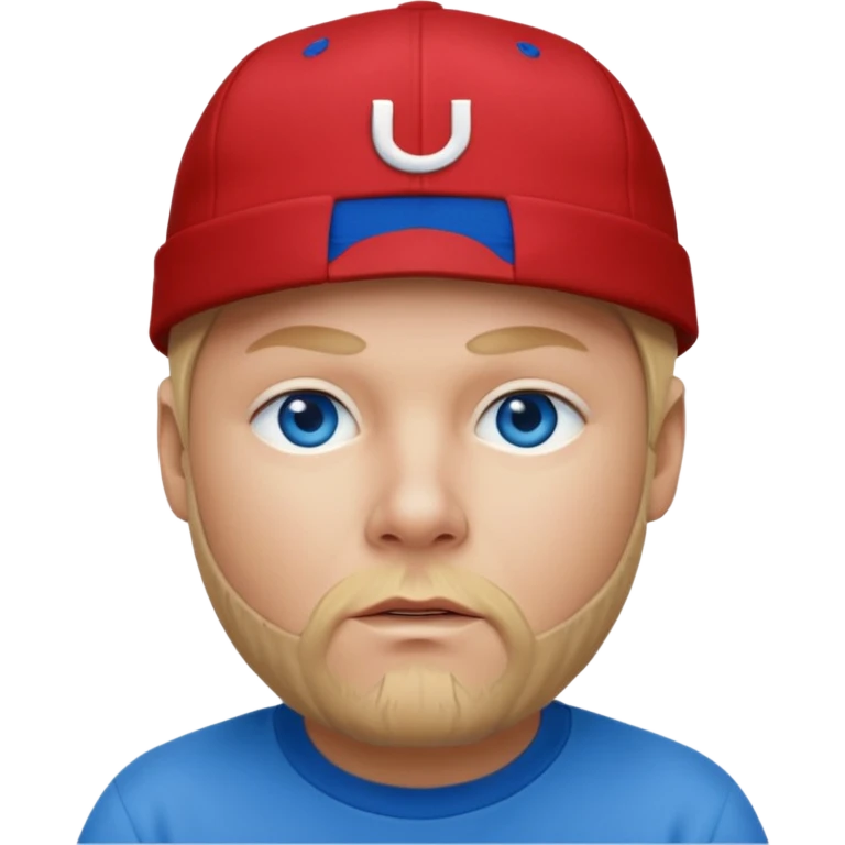 Fred Durst red cap back, blonde hair, blue eyes emoji