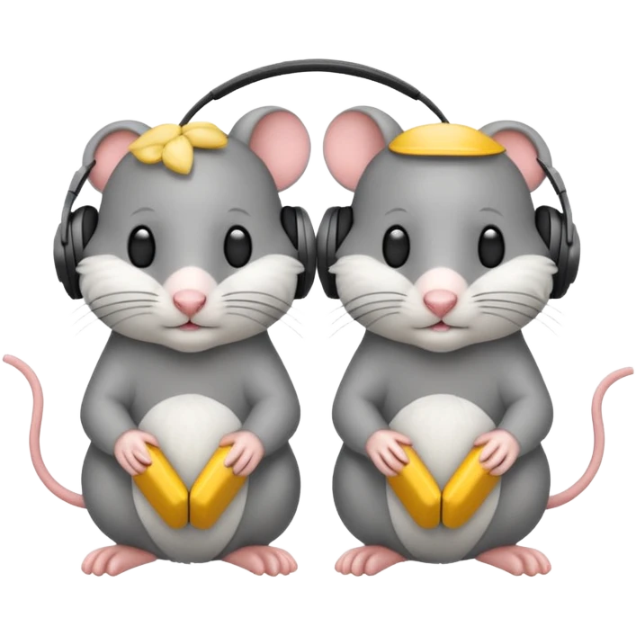 mice wearing headphones emoji