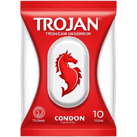 trojan condom packaging  emoji
