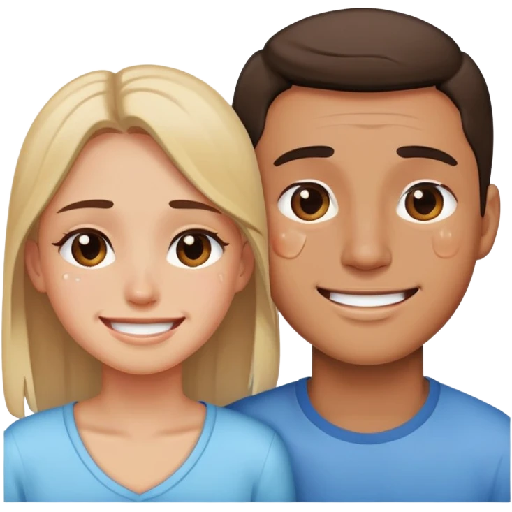 Make the man cry and girl smile  emoji