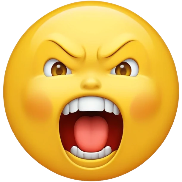 shouting yellow circle emoji