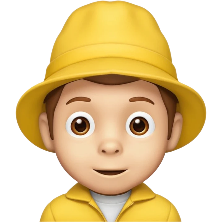 Curious George with yellow hat emoji