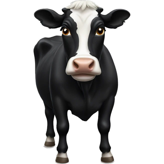 black cow emoji