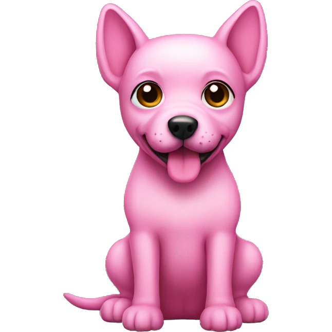 Pink dog emoji