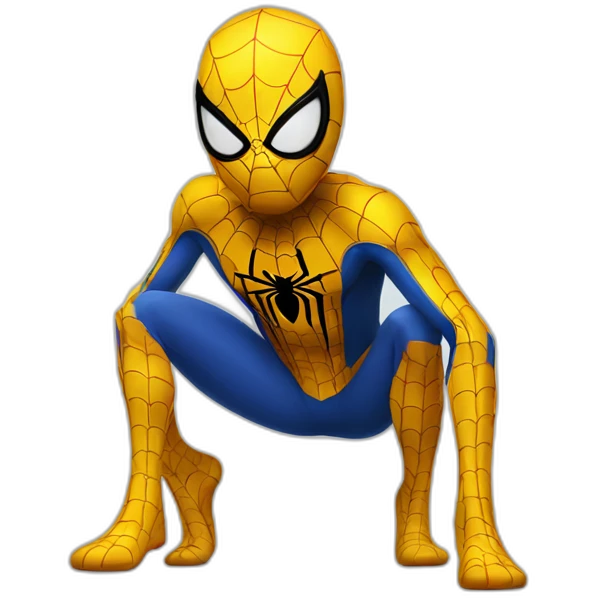 spider man in yellow, full body emoji