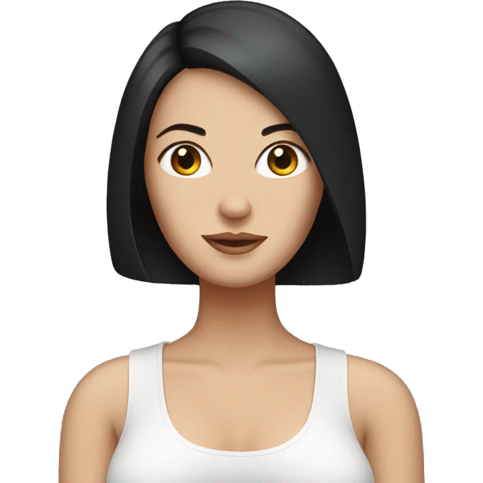 White woman with black bob cut pregnant  emoji