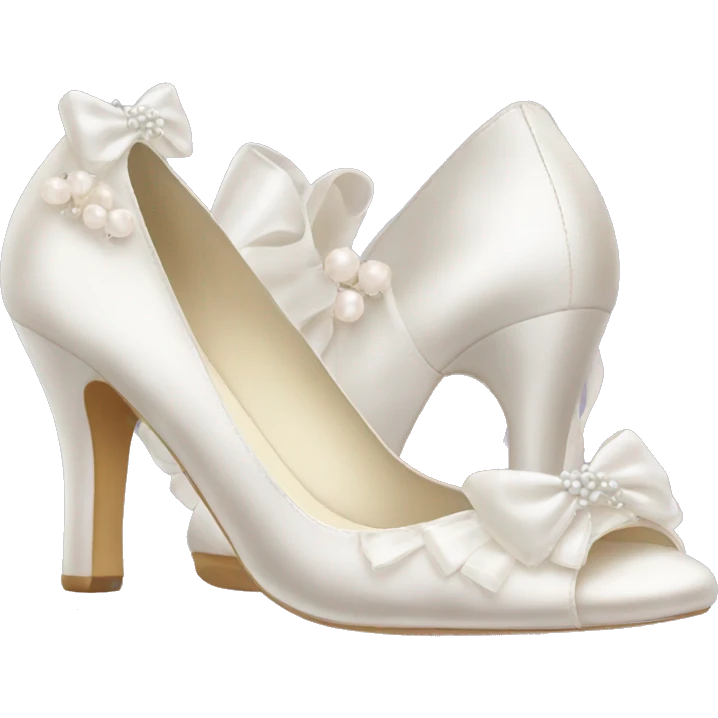 Wedding shoes with bows and pearls  emoji