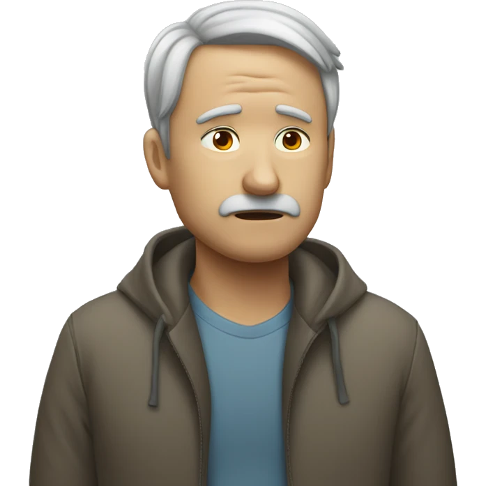 Un homme triste qui pleure emoji