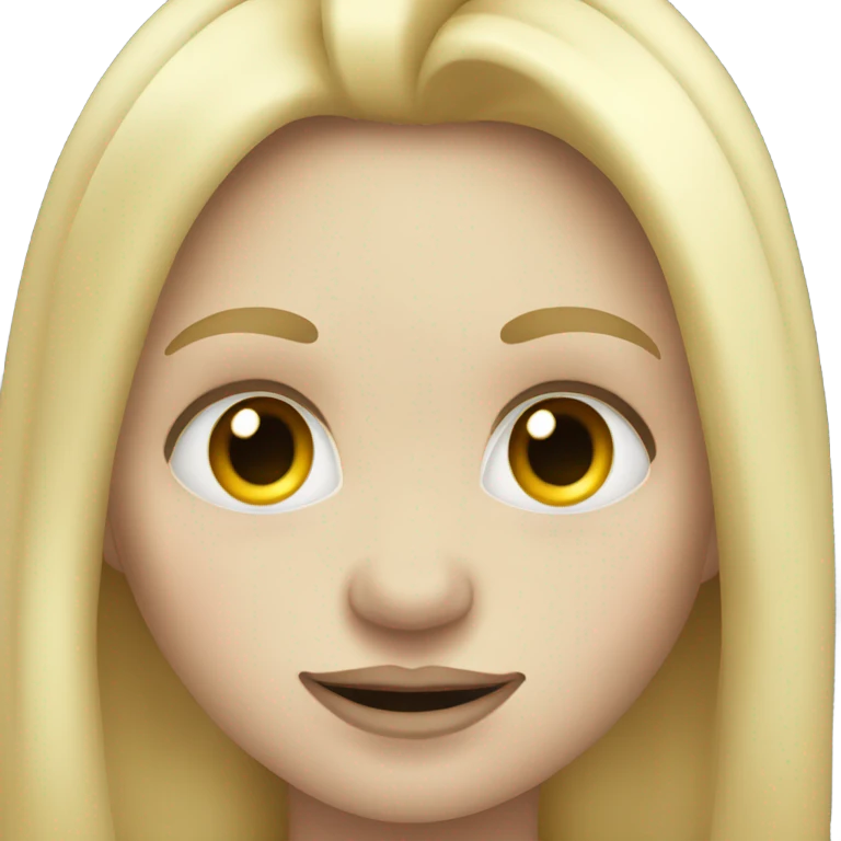 oger emoji with pale skin and blonde hair and big eyelashes emoji