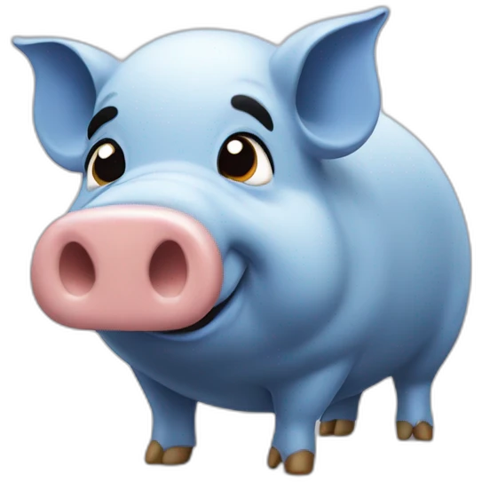 Cochon bleu emoji