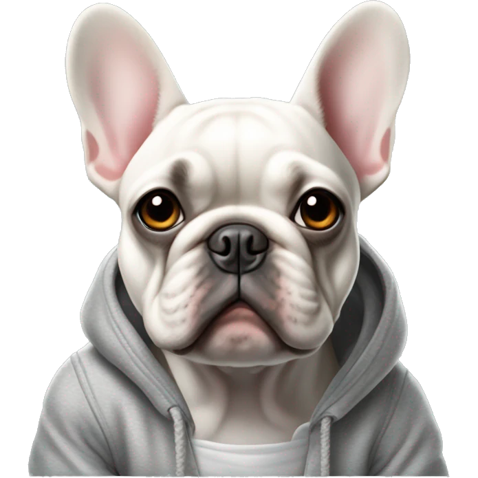 French Bulldog in chrisťas hoodie emoji