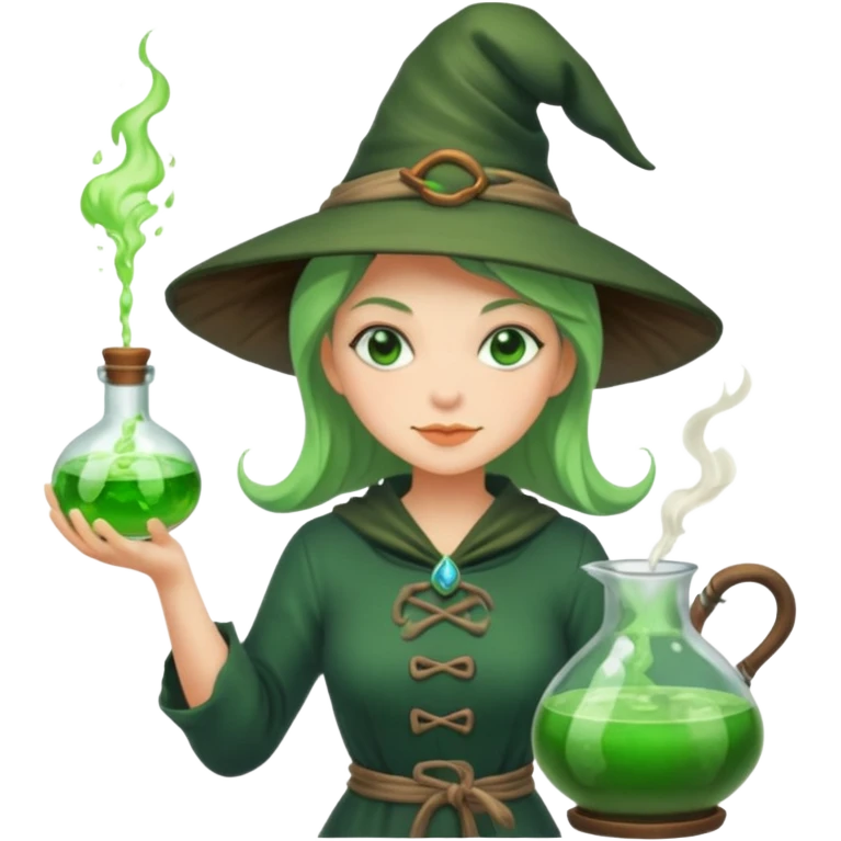 green witch cooking potion emoji
