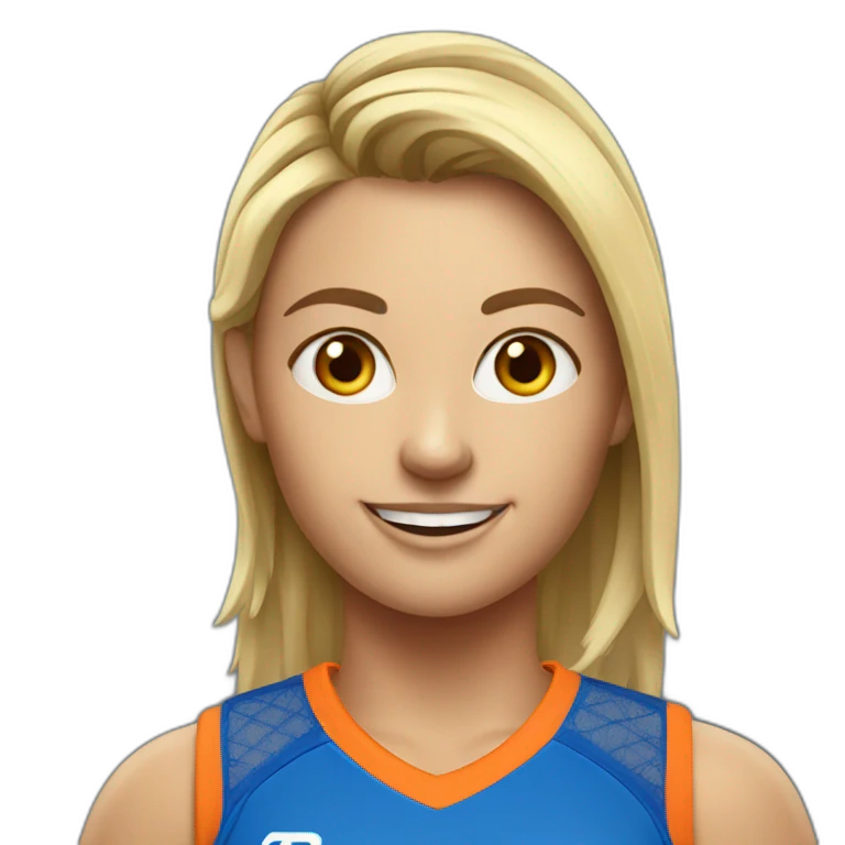 Dutch female field hockey player emoji