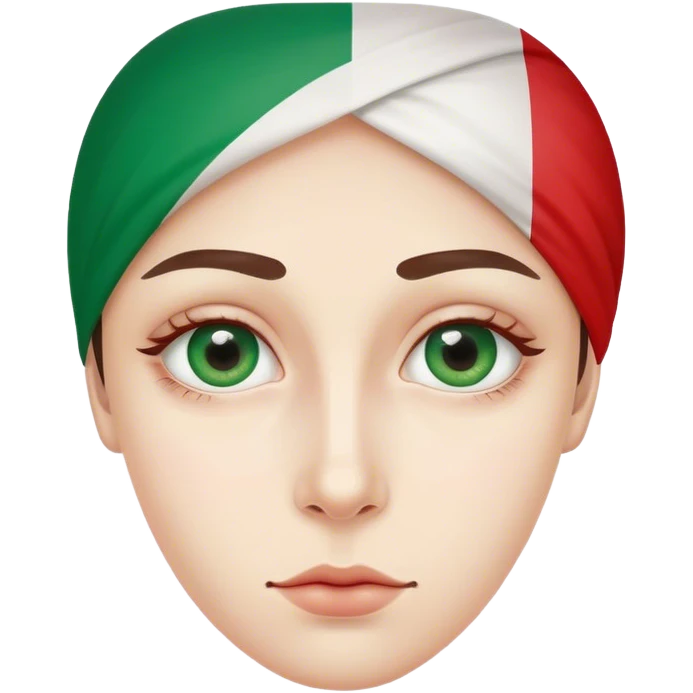 Eyes they look like Italian flag emoji