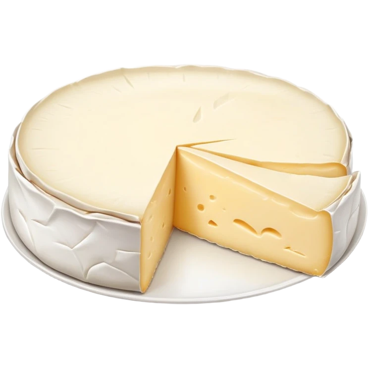 cinematic-realistic-brie-cheese-emoji,-featuring-a-creamy,-soft-ripened-cheese-with-a-delicate-rind-rendered-with-lifelike-detail-and-inviting,-natural-lighting. emoji