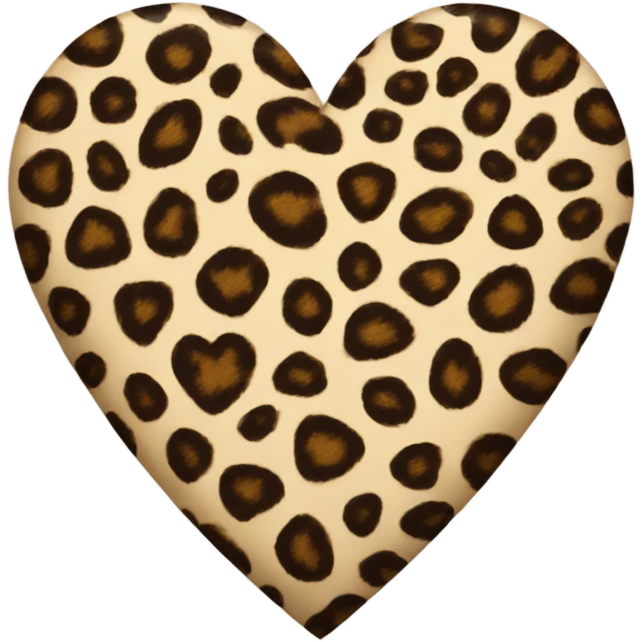 leopard print heart emoji