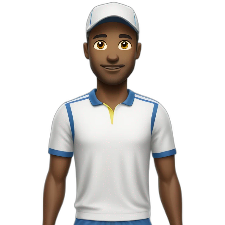 Arthur Fils jouant au tennis sans casquette emoji