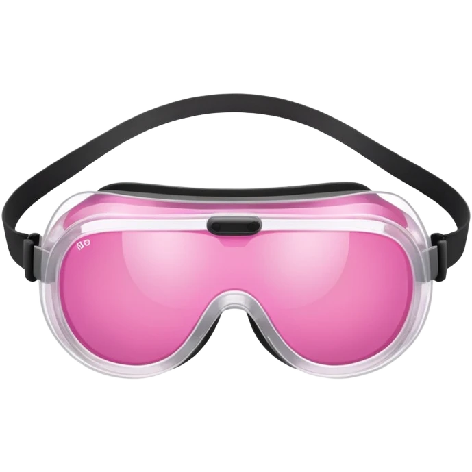 protective goggles with pink polarized lenses, adjustable headband emoji