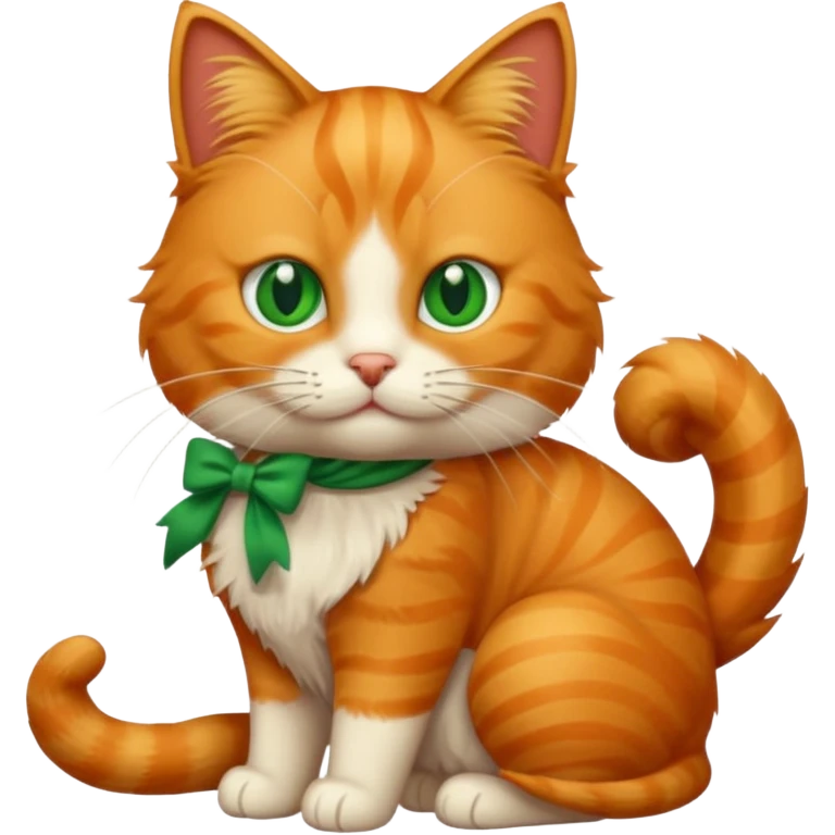 a cat with a knot in its tail emoji