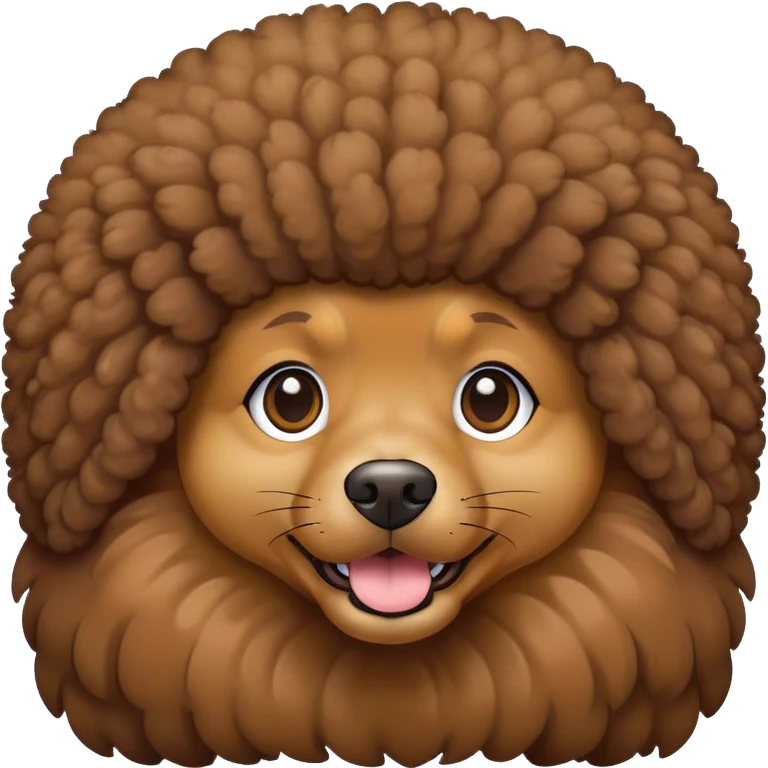 Dog with afro emoji