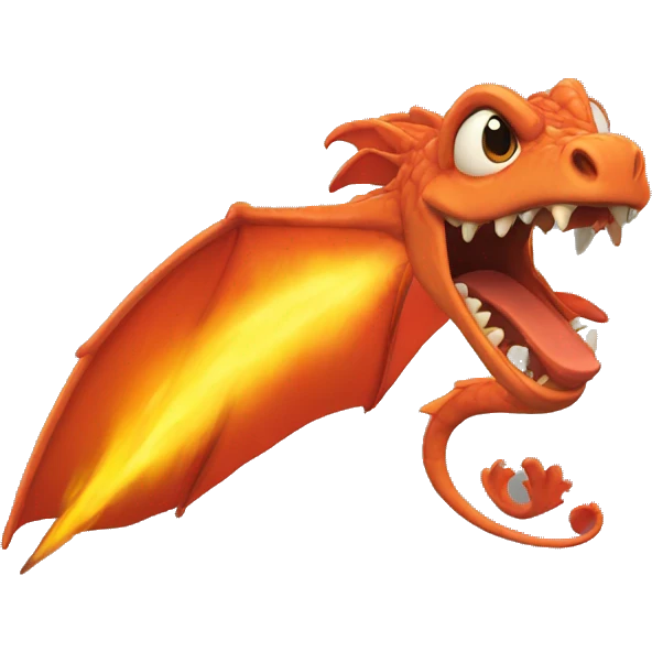 Dracaufeu qui vole emoji