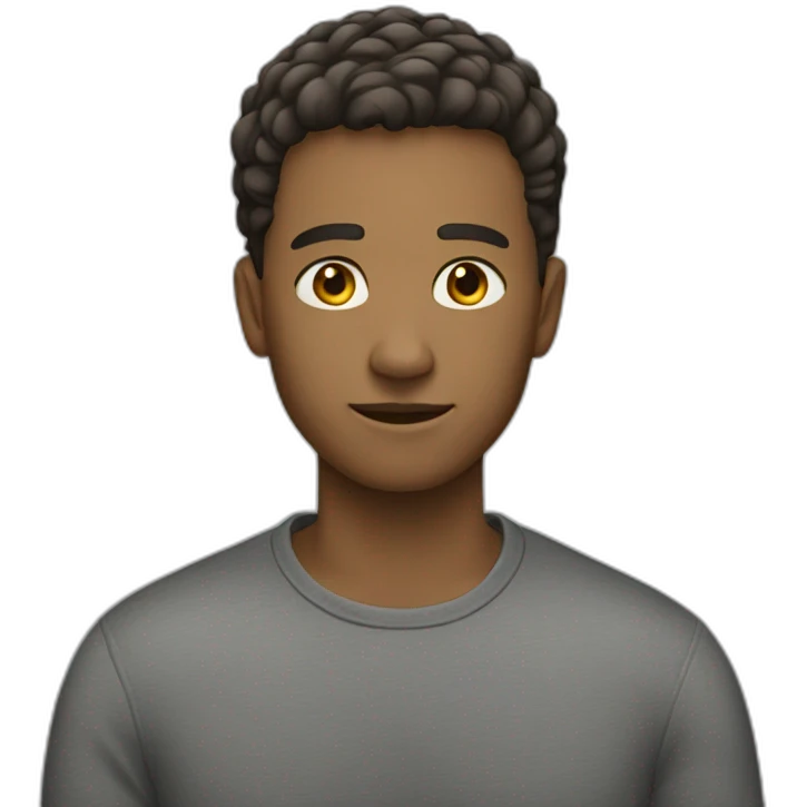 person with short hair and smart emoji