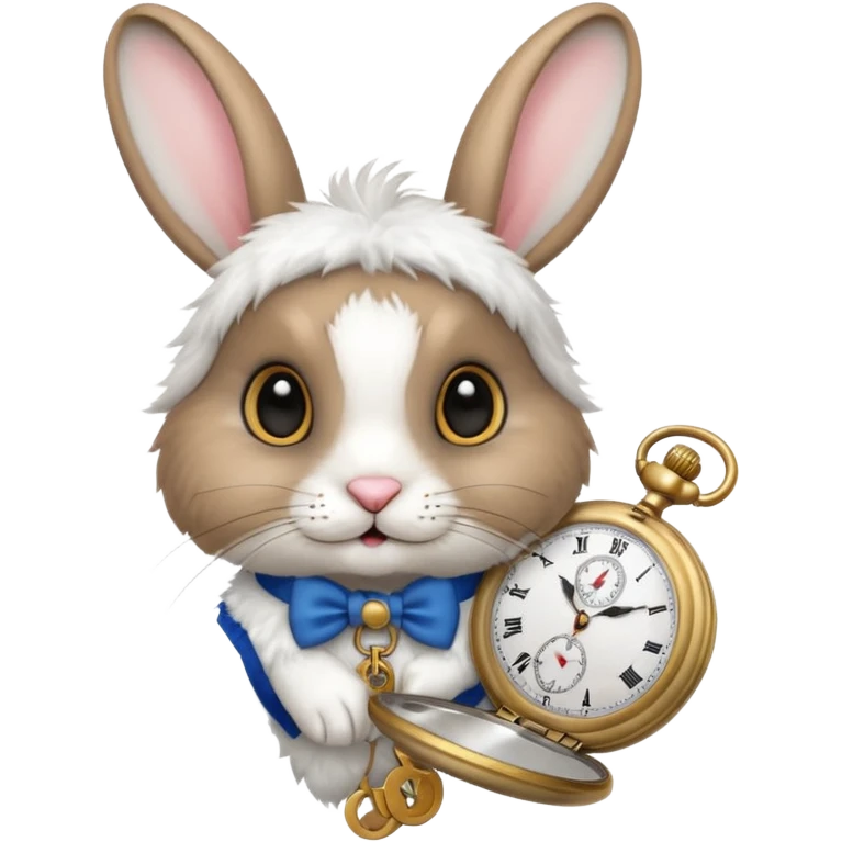 Rabbit holding watch emoji