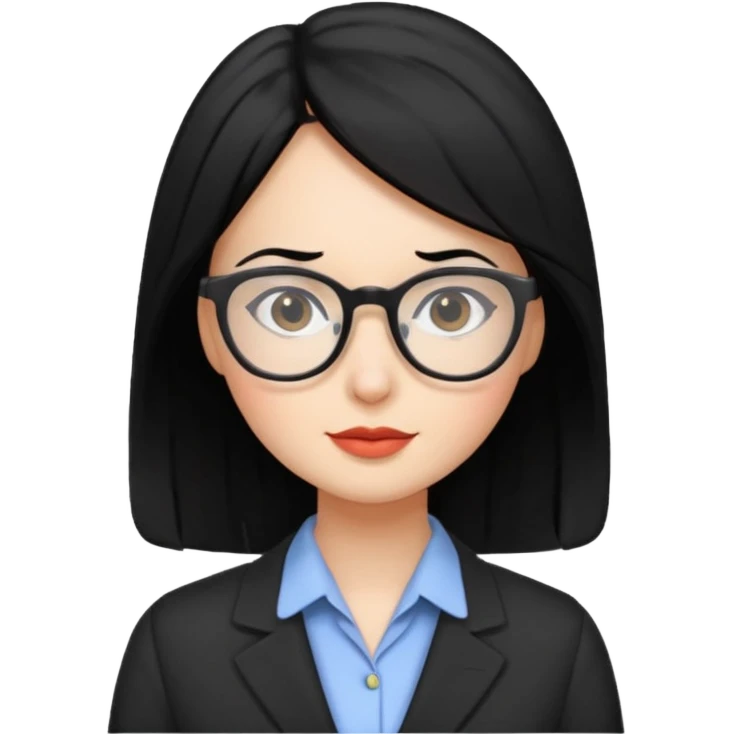 accountant woman with black hair  emoji
