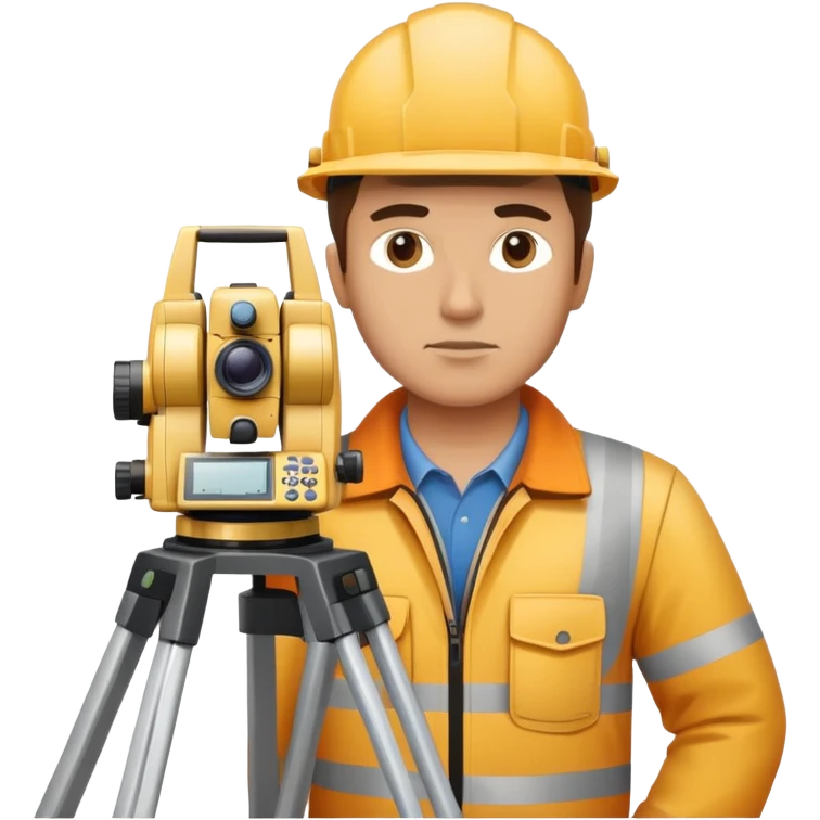 Surveyor with totalstation emoji