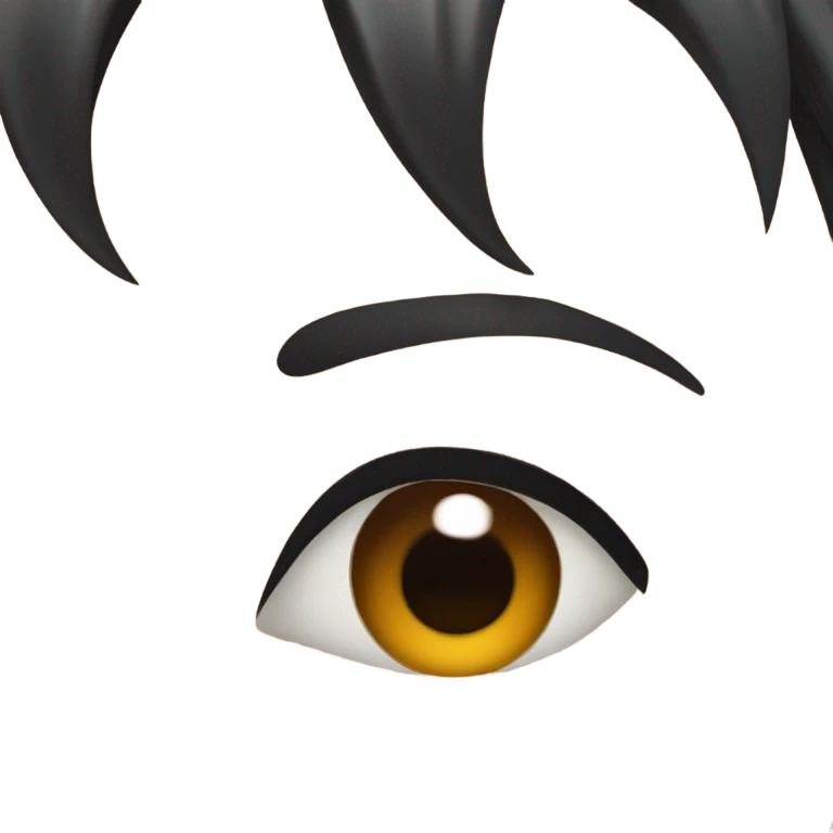 Zit in the middle of a woman with black hairs face emoji